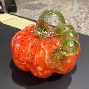 Blown glass pumpkin